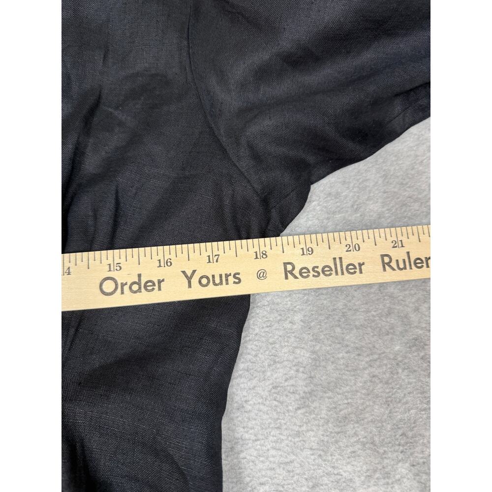 Kenneth Gordon Womens Size 8 Irish Linen Black Button Up - Picture 5 of 14